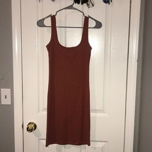 Burnt orange mini dress